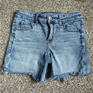 🦋 American Eagle Outfitters Light Wash Denim Shorts Casual Summer Stretch 4